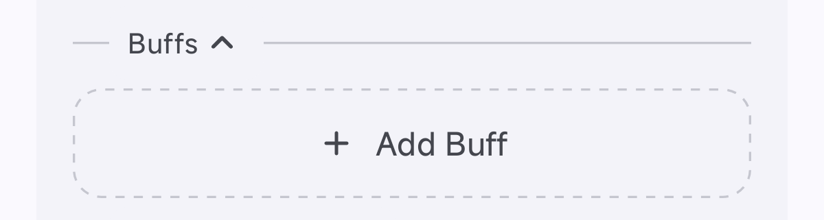 Buff-Einstellungen